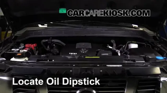 2013 Nissan Titan SV 5.6L V8 Crew Cab Pickup Oil Check Oil Level